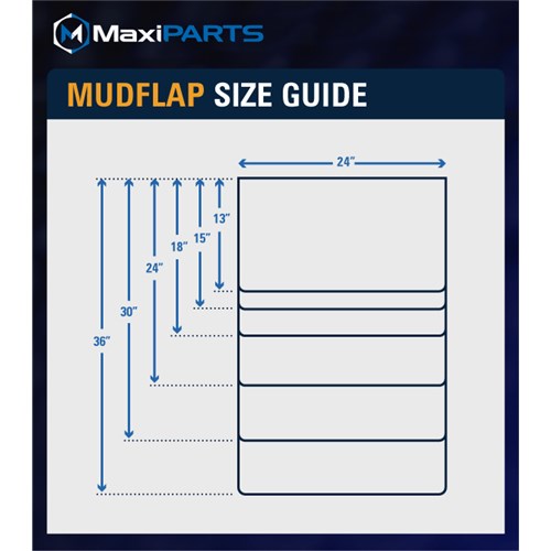 Mudflap Size Chart